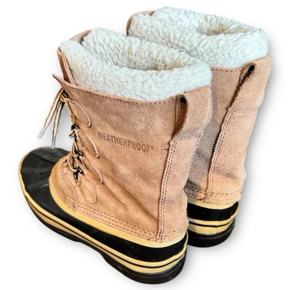 Weatherproof Men's Size 9 Therma Polar Tan Beige Snow Boots Waterproof